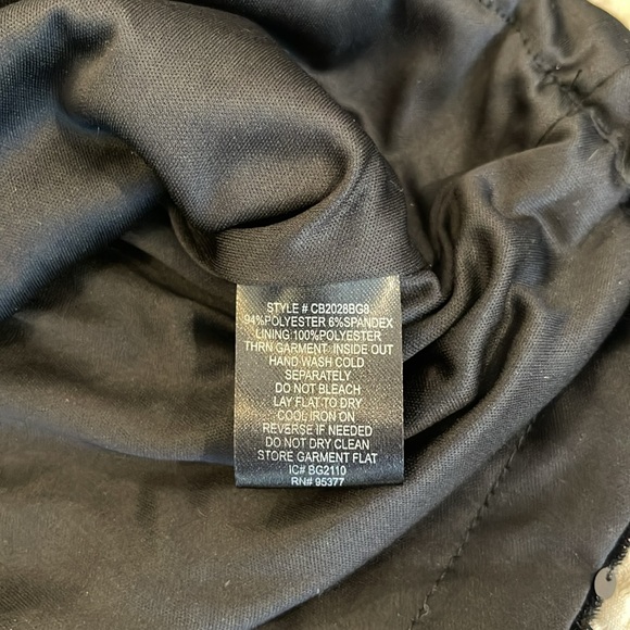 Sanctuary All Nighter Black Sequin Mock Neck Zipper Blouse Top Size M - Picture 5 of 6